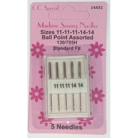 Machine Needles Ball point Asst sizes 11-14 (80-90)