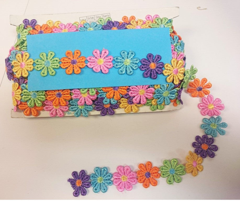 25mm Lg Multi Coloured Daisy