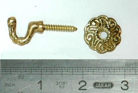 Tie Back Hook, 2 Piece Rosette
