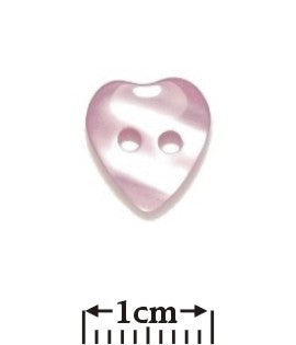 2 Hole Heart Buttons