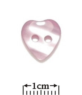 2 Hole Heart Buttons
