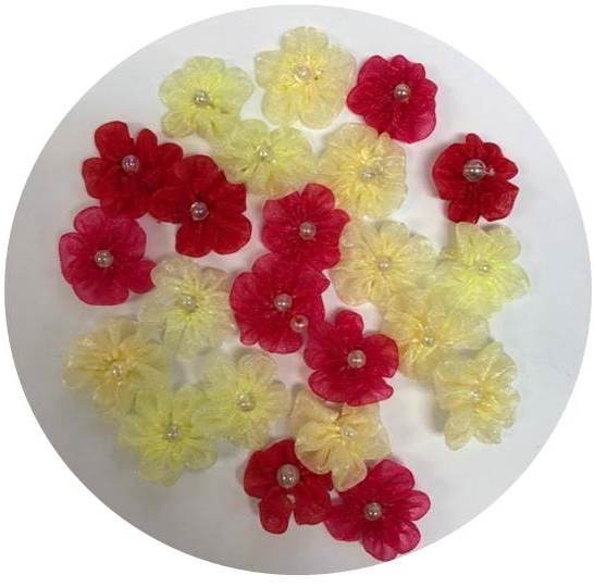 Organza Flower with Bead