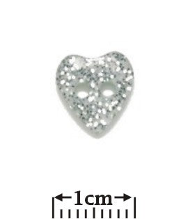 Glitter Heart Buttons