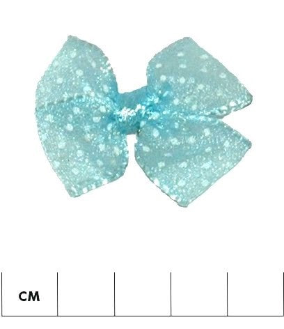 Organza Double Bow with Polka Dots