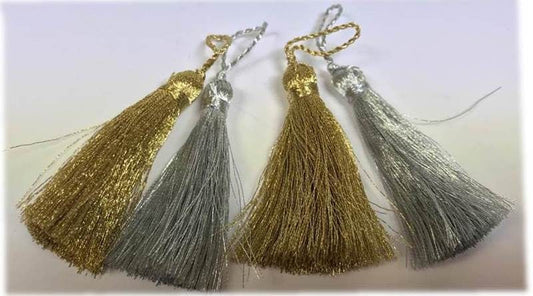 Metallic tassels