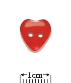 2 Hole Heart Buttons