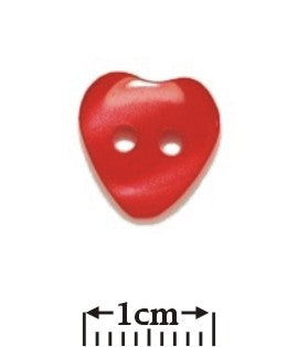 2 Hole Heart Buttons