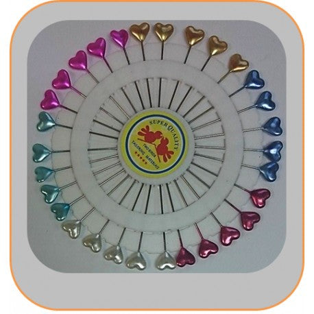 55mm Long Heart Headed Pins