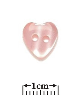 2 Hole Heart Buttons