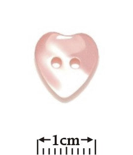 2 Hole Heart Buttons