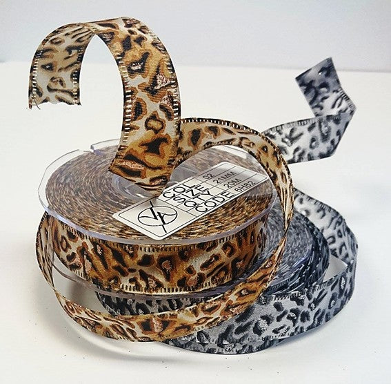Wired Animal Print Ribbon