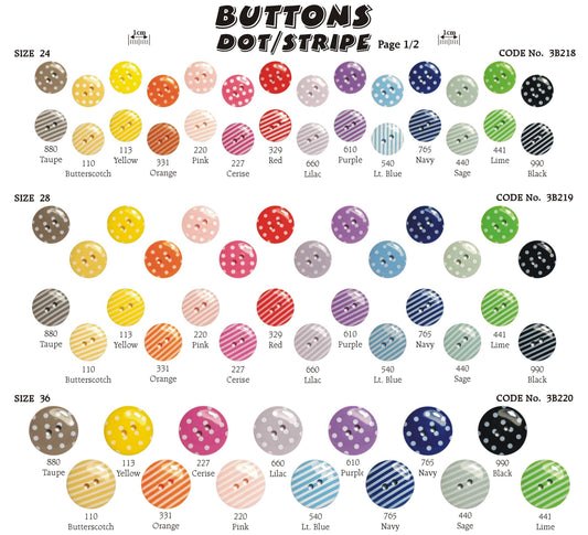 Dotty / Striped Buttons