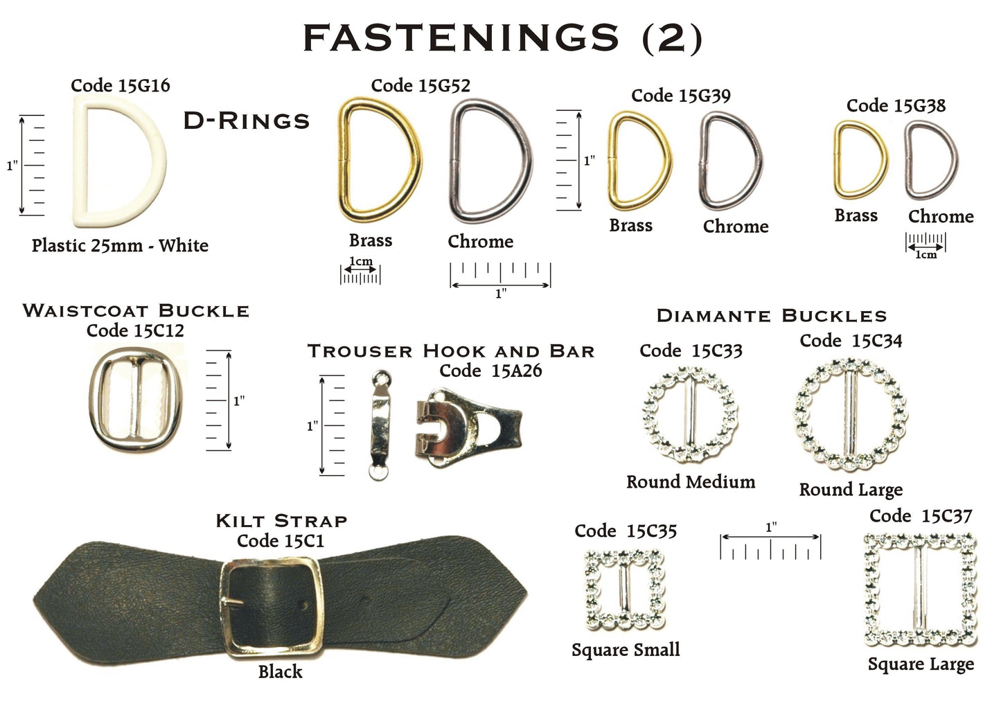 1/2" Metal D Rings