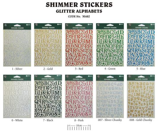 Glitter Alphabet Stickers