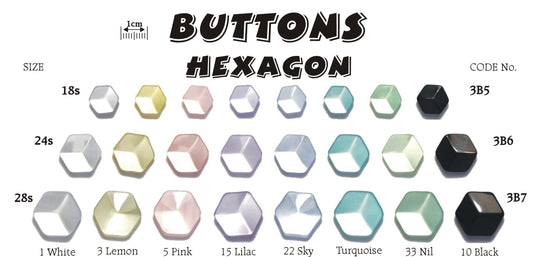 Faceted Hexagon Shank Button