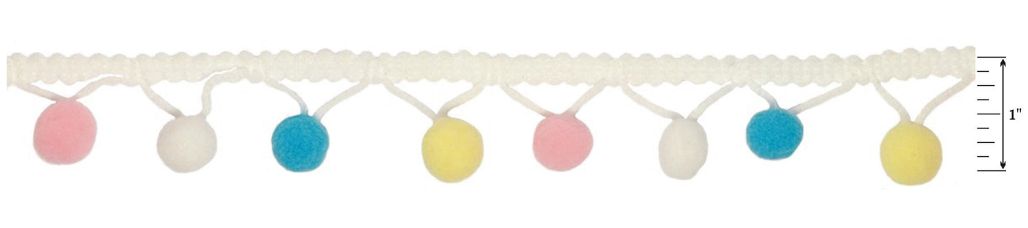 Multi Pom Pom Fringe