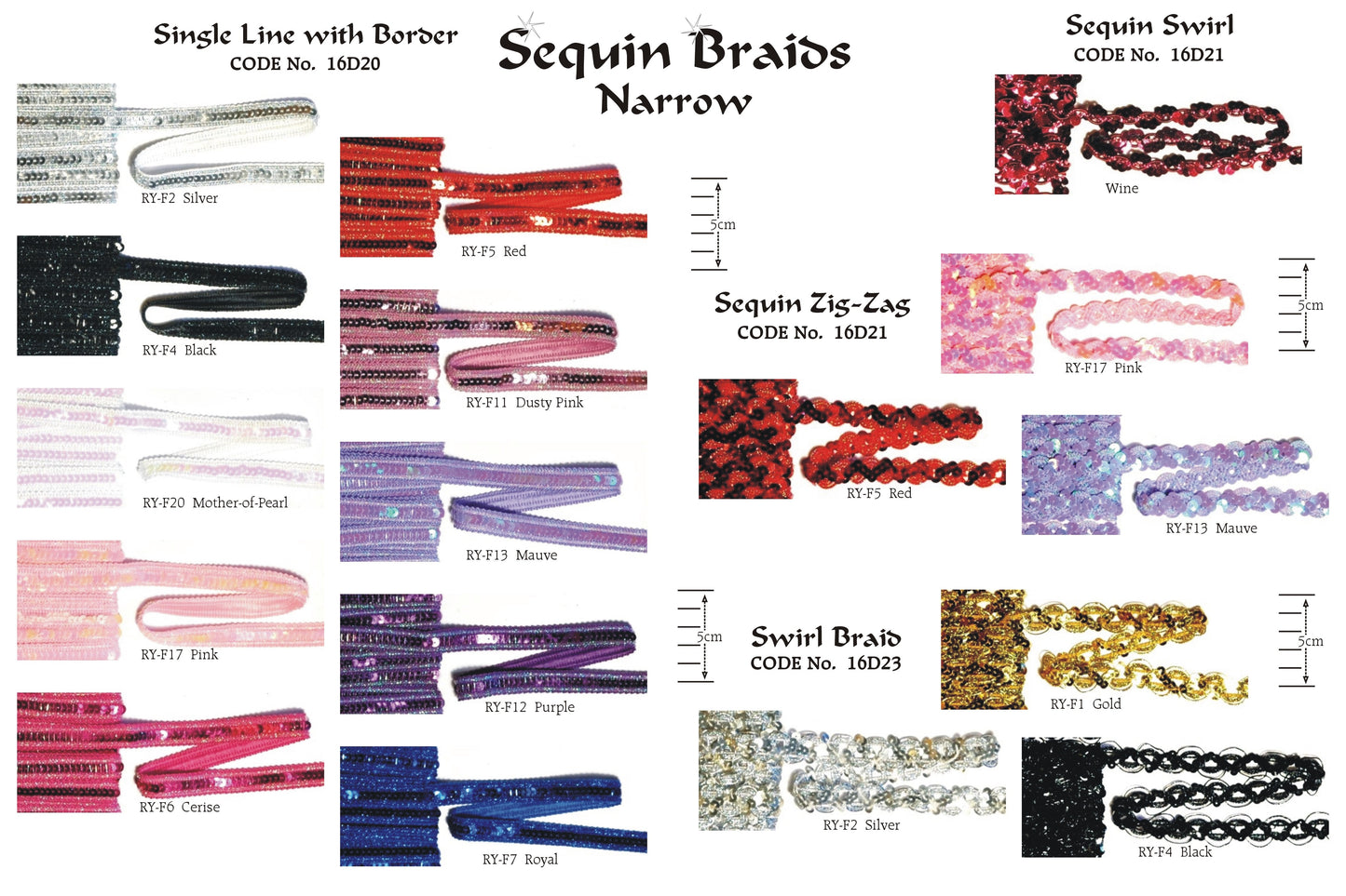 Sequin Braids Narrow