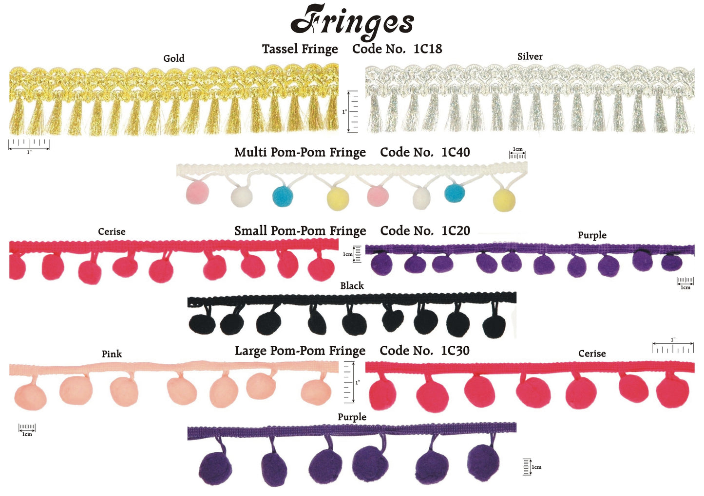 Large Pom Pom Fringe
