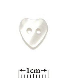 2 Hole Heart Buttons