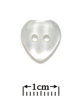 2 Hole Heart Buttons