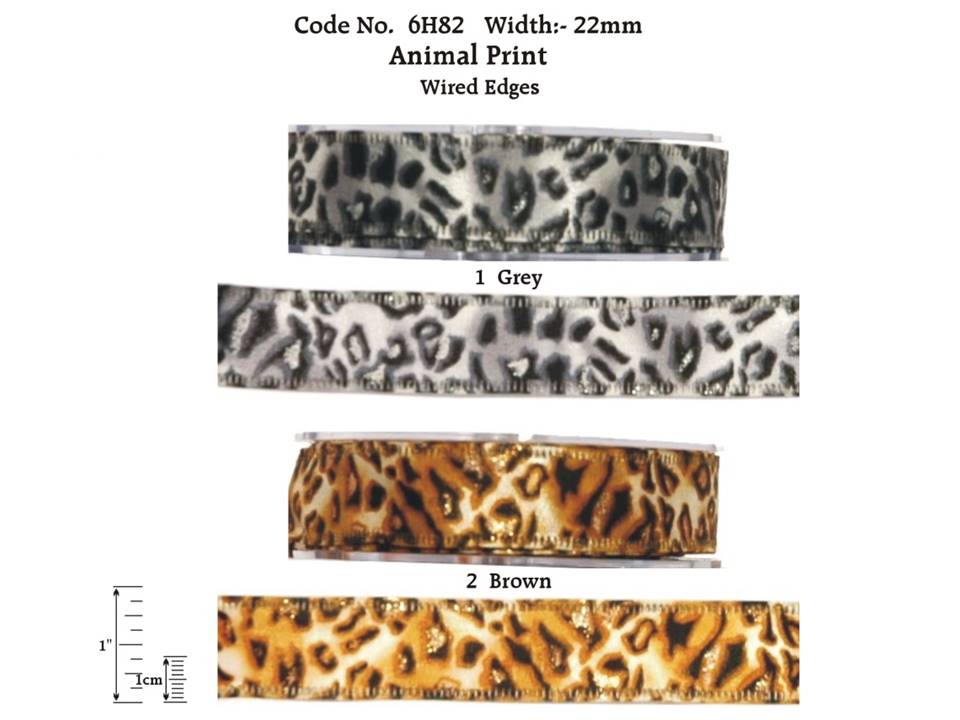 Wired Animal Print Ribbon