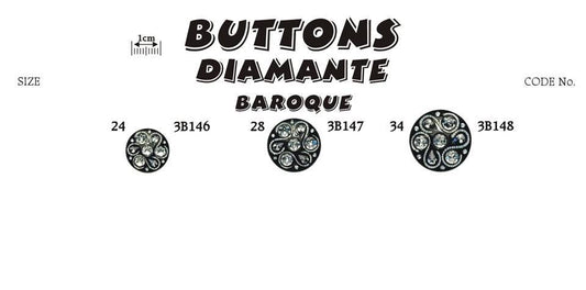 Baroque Diamante Button
