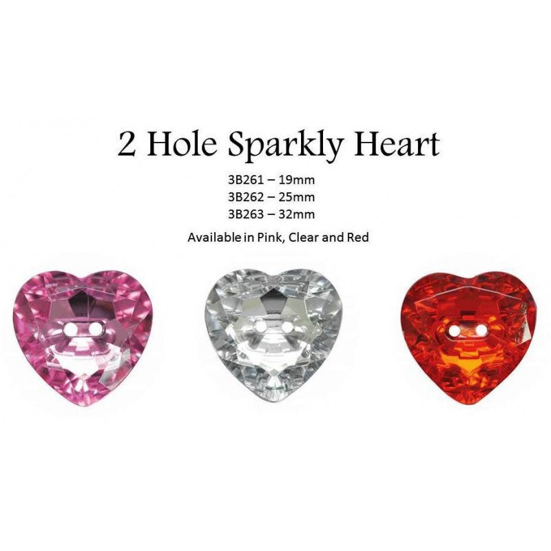 Sparkly Heart Buttons