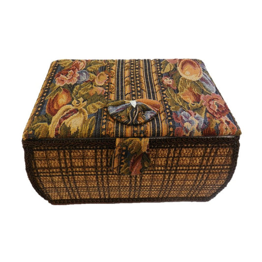 Tapestry Curved Sewing Box