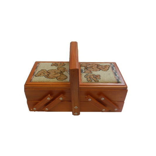 Wood 2 Tier Sewing Box
